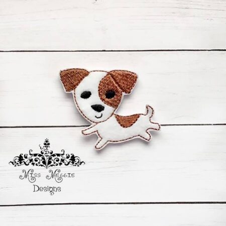 Jack Russell Terrier dog  feltie ITH embroidery design file