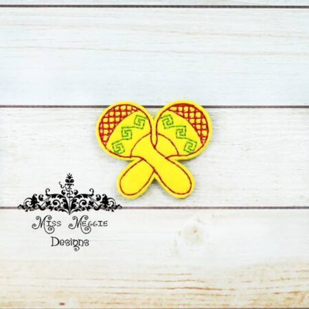 Maracas  feltie design ITH embroidery design file
