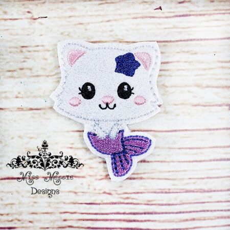 CatFish Cat kitty 2 feltie design ITH embroidery design file