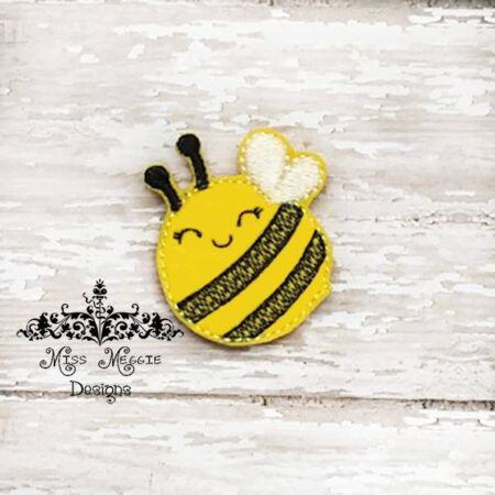 Bumble Bee  feltie design ITH embroidery design file
