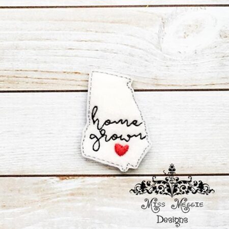 Georgia Home Grown feltie design ITH embroidery design file
