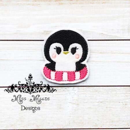 Penguin Pool Float Summer  feltie design ITH embroidery design