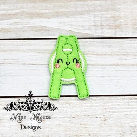 Kawaii Clothespin feltie design ITH embroidery design