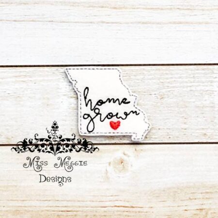 Missouri Home Grown feltie design ITH embroidery design