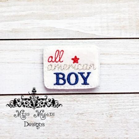 All American Boy USA feltie design ITH embroidery design