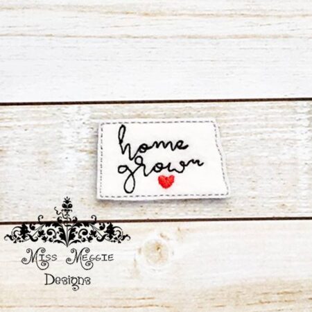 North Dakota Home Grown feltie design ITH embroidery design