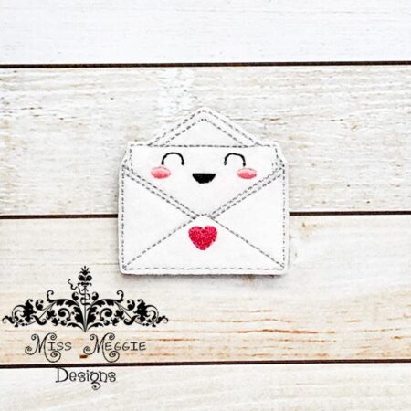 Happy Letter mail feltie design ITH embroidery design