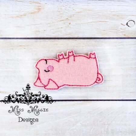 Piggy Pig Farm 3  feltie design ITH embroidery design