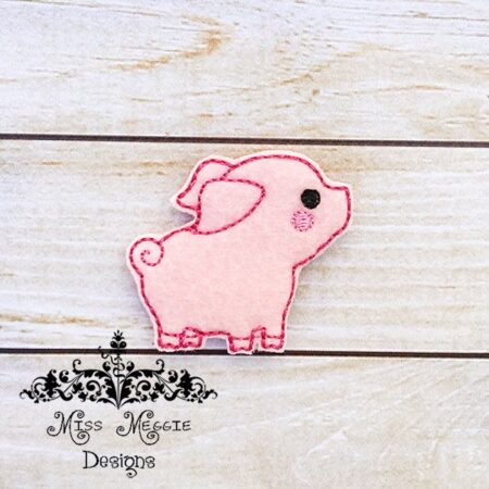 Piggy Pig Farm 1  feltie design ITH embroidery design