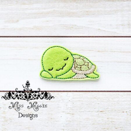 Sleeping Baby Sea Turtle Feltie ITH design digital file