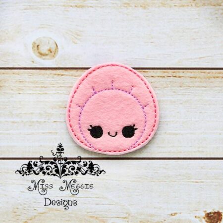 Chinese pink Shrimp Dumpling Feltie ITH design digital file