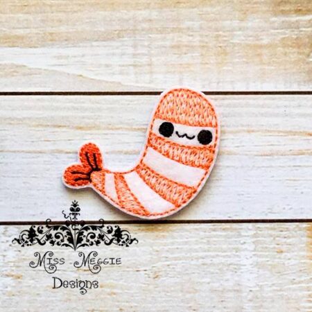 Chinese Shrimp Cute Feltie ITH design digital file