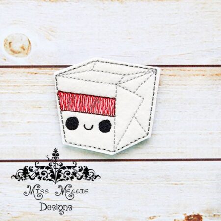 Chinese Take out Box Cute Feltie ITH design digital file