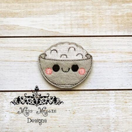 Chinese Rice Bowl Cute  Feltie ITH design digital file