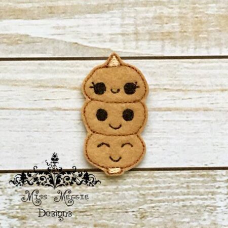 Chinese Kabob Kebab Cute Feltie ITH design digital file