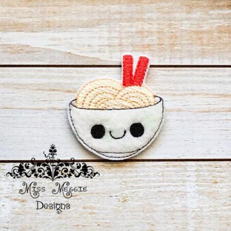 Chinese Noodles bowl Cute Feltie ITH design digital file