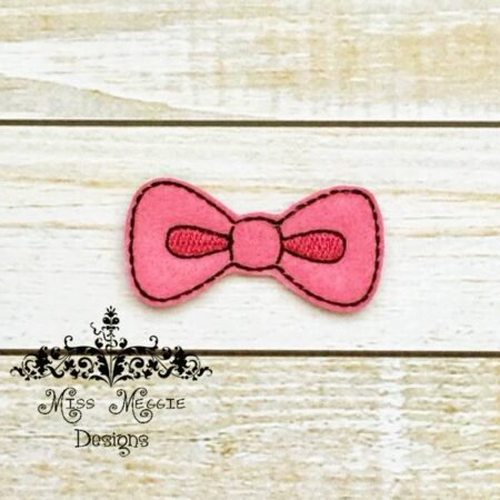 Bow 7 feltie design ITH embroidery design file