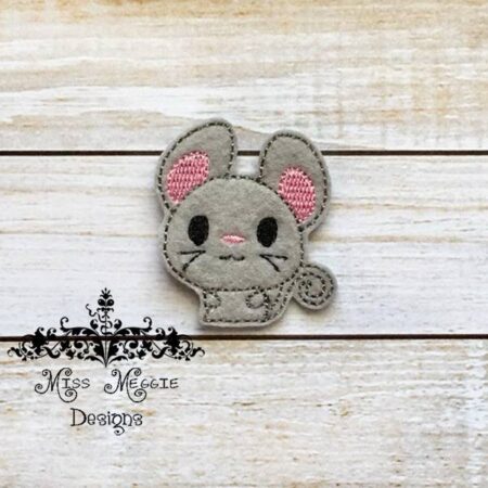 Sweet Little Mouse feltie ITH Embroidery design file
