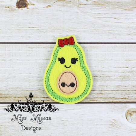 Avocado Cutie 3 Mom & Baby feltie ITH Embroidery design file