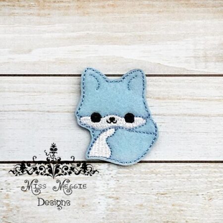 Snow Fox Boy feltie ITH Embroidery design file