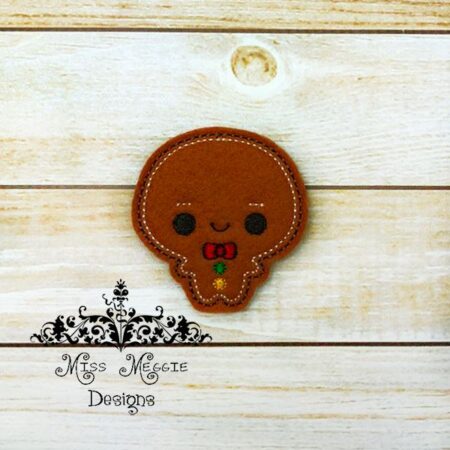 Gingerbread old man  feltie ITH Embroidery design file