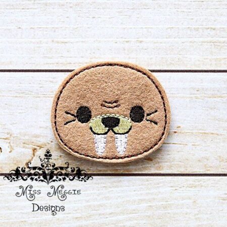 Walrus Seal Winter feltie ITH Embroidery design file