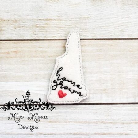 Home Grown New Hampshire feltie ITH Embroidery design file