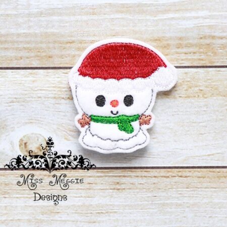 Baby Snowman Santa feltie ITH Embroidery design file