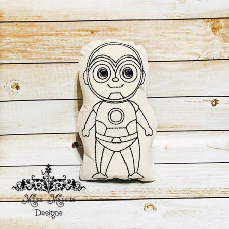 Doodle coloring doll Galaxy Robot 2 ITH Embroidery file