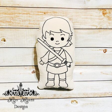 Doodle coloring doll Galaxy Luke boy ITH Embroidery file
