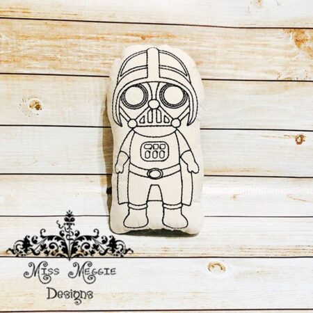 Doodle coloring doll Galaxy Vadar ITH Embroidery file