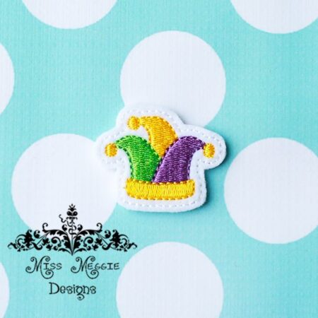 Joker Hat Mardi Gras feltie ITH Embroidery design file