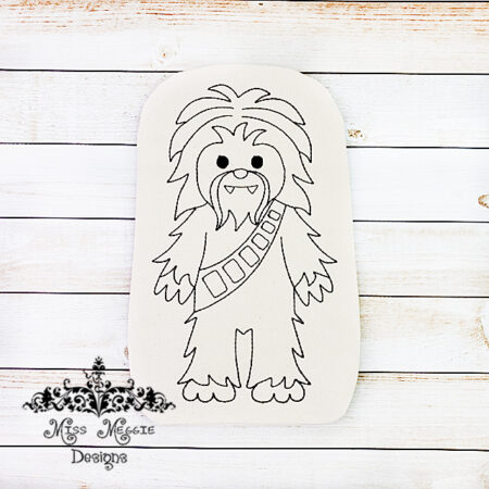 Doodle doll coloring stuffie Chewy star wars ITH Embroidery file