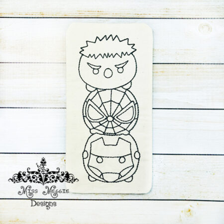 Doodle doll coloring stuffie stacked Heros ITH Embroidery file
