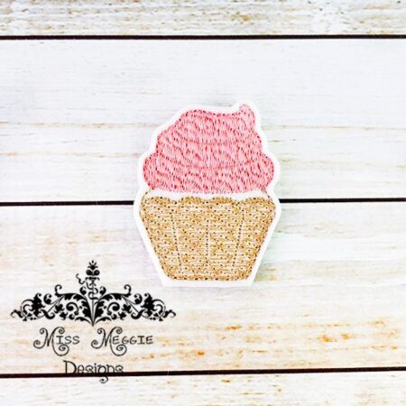 Sweet Cupcake feltie ITH Embroidery design file