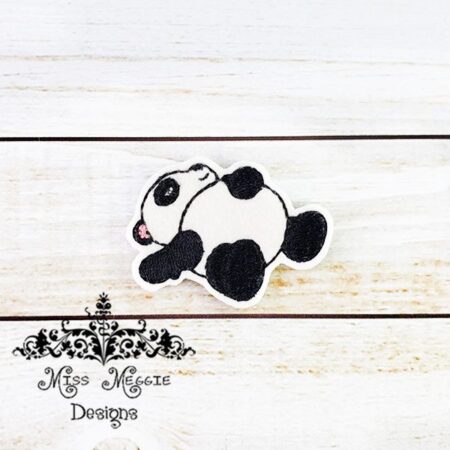 Sleeping panda bear feltie ITH Embroidery design file