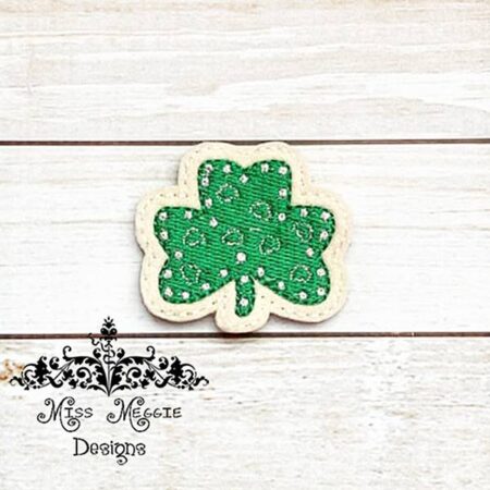 Clover Cookie St Patrick's day feltie ITH Embroidery design file