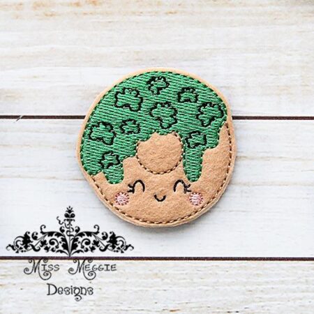 Clover Donut St Patrick's day feltie ITH Embroidery design file