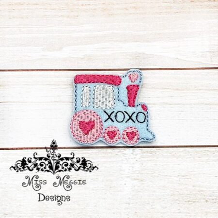 Love XOXO Train  feltie ITH Embroidery design file