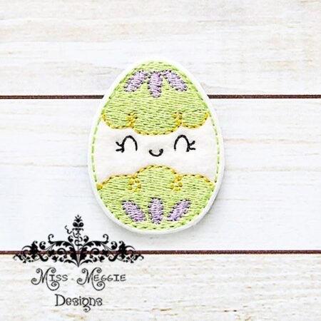 Fancy Kawaii Egg feltie ITH Embroidery design file