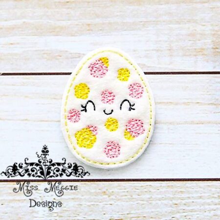 Flower Rose Kawaii Egg  feltie ITH Embroidery design file