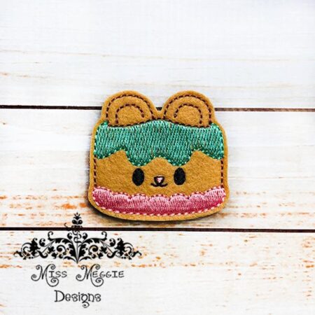 Cake Teddy Bear Sweet Party feltie ITH Embroidery design file