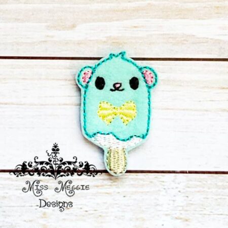 Popsicle Monkey sweet  feltie ITH Embroidery design file