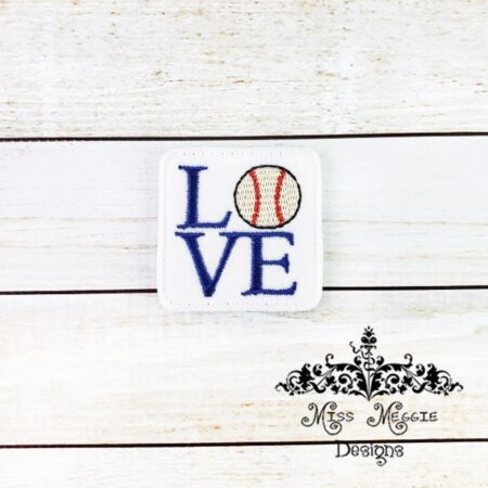 Love Baseball Softball  feltie ITH Embroidery design file
