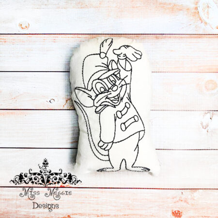 Doodle coloring doll stuffie Circus mouse Embroidery file