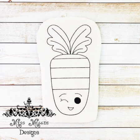 Doodle coloring doll stuffie Carrot Embroidery design file
