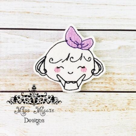 Lolly Girl Joy Happy Excited feltie ITH Embroidery design file