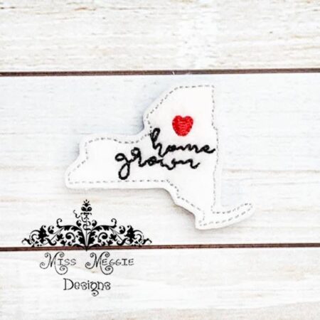 New York Home Grown feltie ITH Embroidery design file