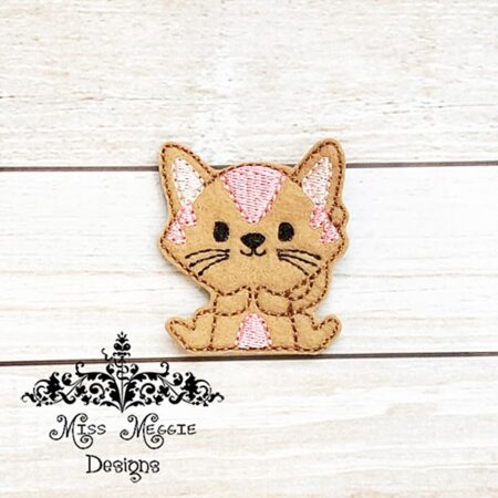 Tiger Kitty Cat  feltie ITH Embroidery design file