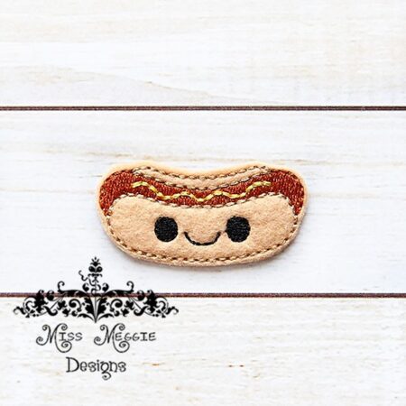 Hot Dog Summer BBQ feltie ITH Embroidery design file